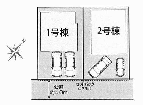 平塚市達上ケ丘  新築戸建全2棟　1号棟の区画図