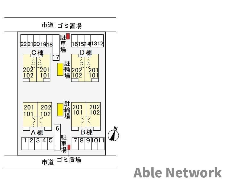 MKハイツDの区画図|その他