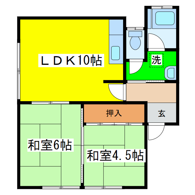 パークハイツ（鳥取大通）の間取り