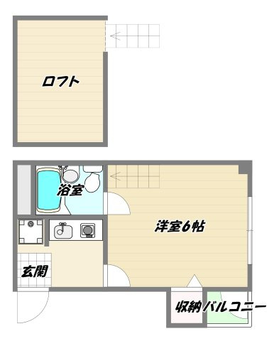 大阪市東淀川区東中島２丁目の賃貸マンションの間取り