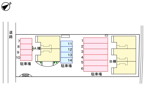プロムナード　メゾンAの区画図