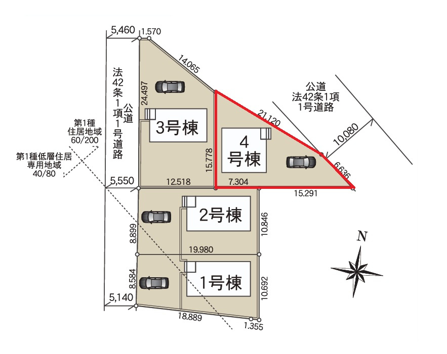 Cradlegarden　 常陸太田市増井町　第1　4の前面道路含む現地写真|敷地面積約60坪。同メーカー完成物件の内覧、気になる他の物件と合わせての現地ご案内も可能です。お気軽にお問い合わせください。