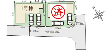 【区画図】 | 守山市吉身３丁目　分譲2区画1号棟