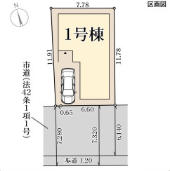 リーブルガーデン藤井寺市惣社2丁目の区画図