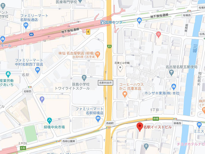 名駅イーストビルの地図