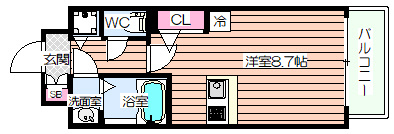 【間取り】 | アドバンス西梅田Ⅱ
