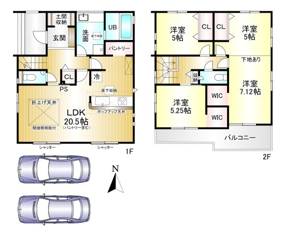 大和高田市曽大根２丁目全1棟の間取り|3（4）LDK　土地面積：116.60ｍ2　建物面積：107.38ｍ2　駐車２台可