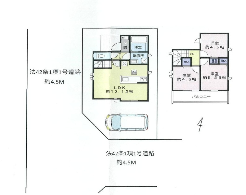 東久留米市小山4丁目・全1棟　新築一戸建　～南西角地～
