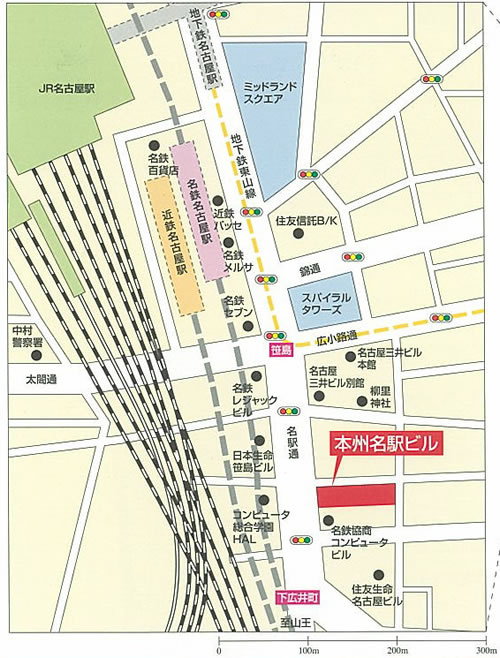 名駅サウスサイドスクエアの地図