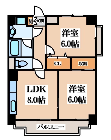 【間取り】 | プロスパー１東大阪
