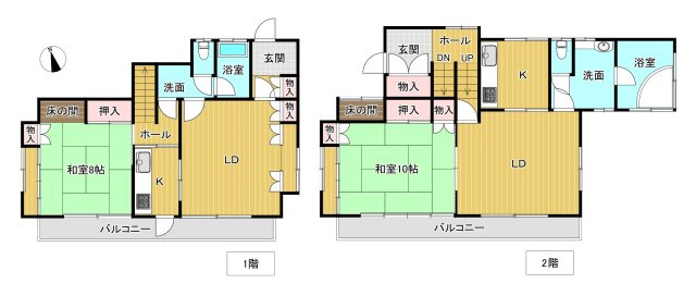 自然に癒される城ヶ崎海岸の1LDK＋1LDKの間取り
