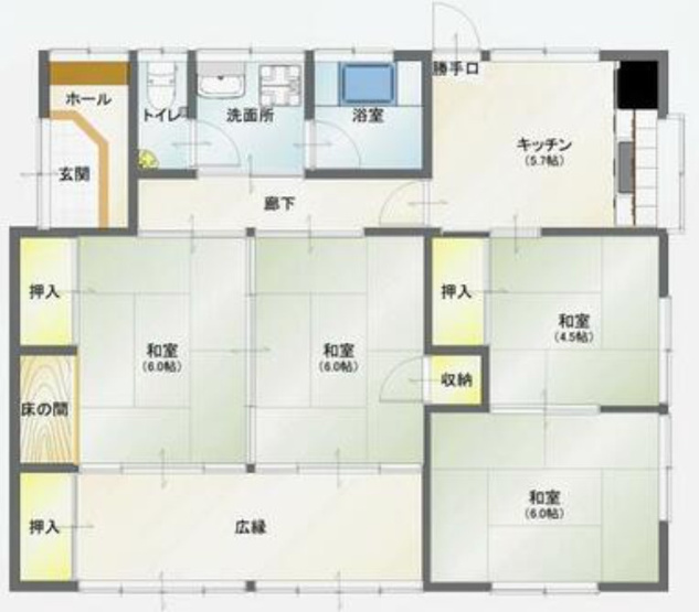 【間取り】 | 中古戸建　福島市小倉寺字八月内 | ★内覧予約でブランド米2kg★