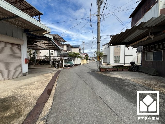 京田辺市薪水取　1期　1号地の前面道路含む現地写真