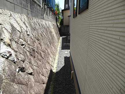 安佐北区落合４丁目の前面道路含む現地写真