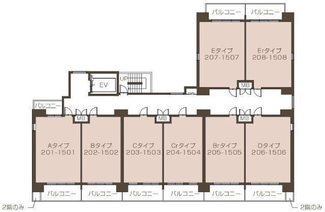 プレジオ阿波座9-15Fの区画図