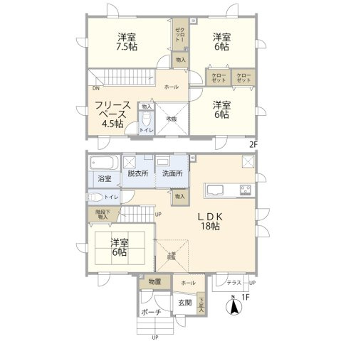 南あいの里３丁目 戸建の間取り