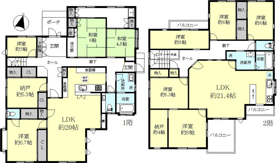 神戸市須磨区天神町４丁目戸建の間取り