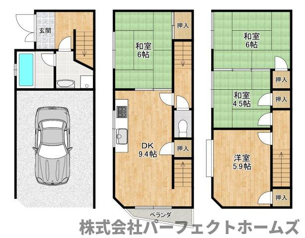 摂津市庄屋1丁目OC戸建の間取り