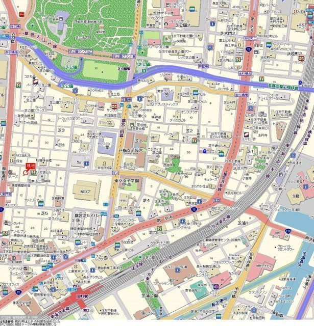 ラグジュアリーアパートメント三田慶大前の地図