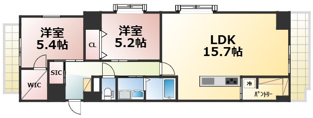 【間取り】 | ISM今里　仲介手数料無料