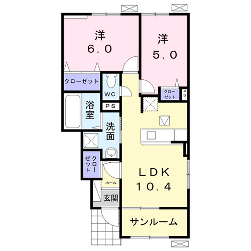 フロー　デ　セリシール　Ⅲの間取り