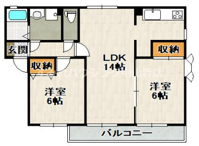 アビタシオン仁川Ⅲの間取り