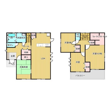 栃木市大平町西水代　中古戸建の間取り