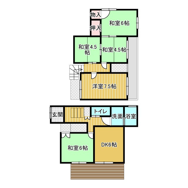 小美玉市羽刈　中古戸建の間取り