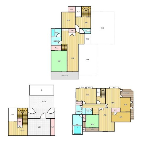 矢板市玉田　別荘~中古戸建~の間取り