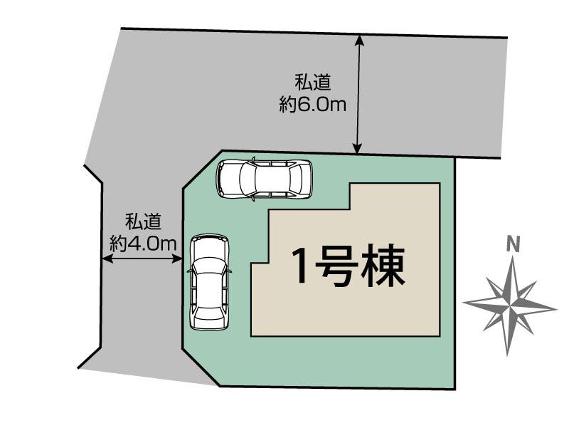 ブルーミングガーデン／北区麻生田4丁目3期／1号棟の区画図