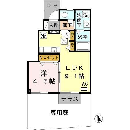 ラフィーネ林Ⅲの間取り