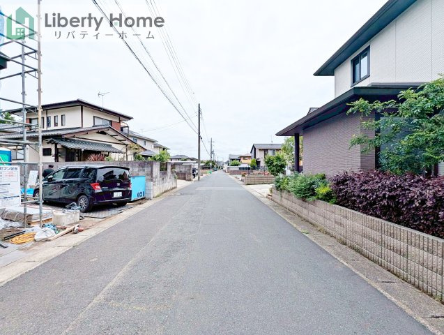 ひたちなか市はしかべ1期　新築戸建の前面道路含む現地写真