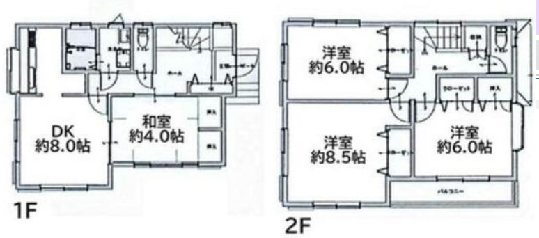 西区三橋　中古戸建の間取り|間取り