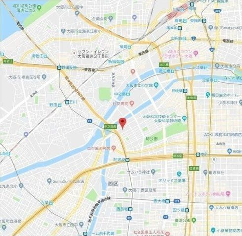 みおつくし江戸堀の地図