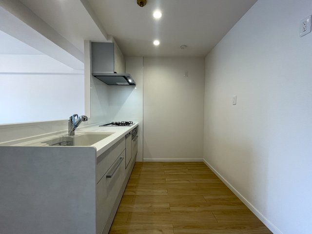 室内の“管”も交換済み！うーん。水もよりキレイな気がする、、、５階の眺望もちょうどイイ高さで開放感も得られちゃう安パイ『ダイアパレス保土ケ谷』リフォームのキッチン|お料理しやすいキッチンです