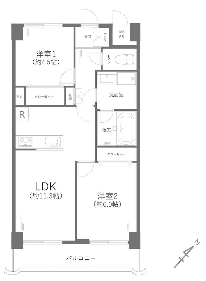 室内の“管”も交換済み！うーん。水もよりキレイな気がする、、、５階の眺望もちょうどイイ高さで開放感も得られちゃう安パイ『ダイアパレス保土ケ谷』リフォームの間取り