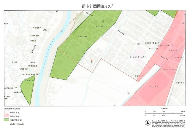 見附市上新田町　売土地の地図