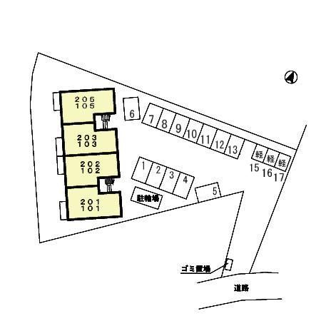 グランドソレイユ（下硯川）の区画図