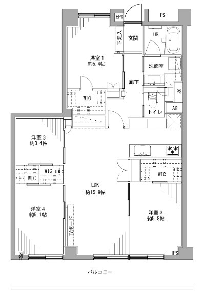 日商岩井大岡山第２マンション　Ｂ棟の間取り