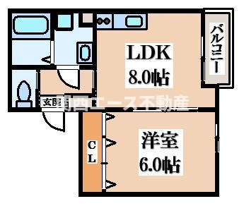【間取り】 | MELDIA大蓮Ⅰ
