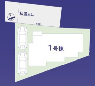 松戸市栗ヶ沢新築戸建【栗ヶ沢小学校:10分】の区画図|区画配置図