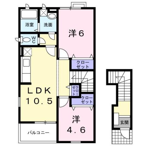 クレストールアサノＡの間取り