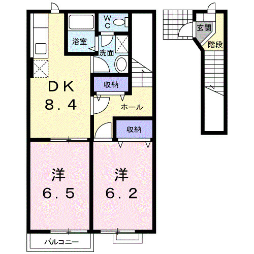スカイヒルズＢの間取り