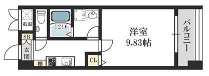 モンサンミッシェル北浜の間取り|モンサンミッシェル北浜　間取り