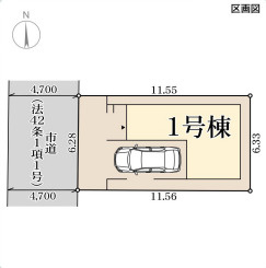 リーブルガーデン藤井寺市大井4丁目の区画図