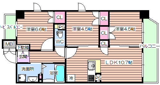【間取り】 | 大拓ハイツ22