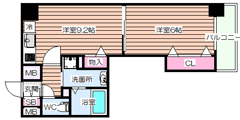 【間取り】 | アルグラッド福島SOUTH