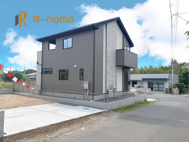 ひたちなか市市毛4期　新築戸建て　1号棟の外観|建物完成いたしました！ご予約で『平日』や『夕方』などでもご見学可能です！