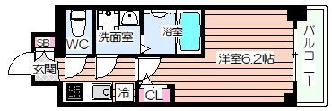 【間取り】 | エスリードレジデンス ザ・グラン大阪福島クラス
