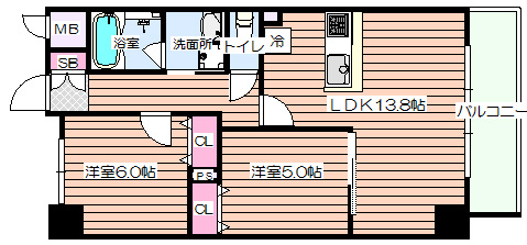【間取り】 | サンセール海老江
